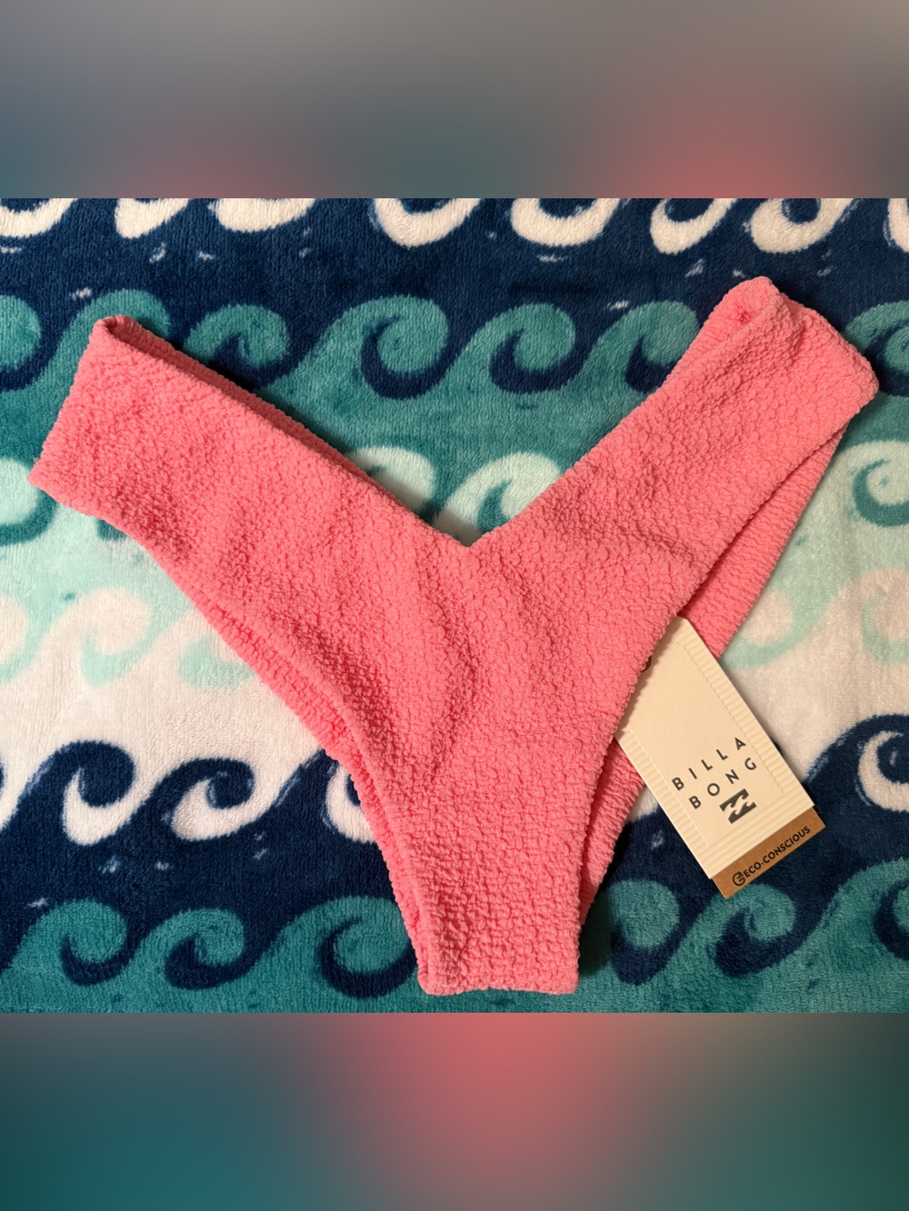 Billabong Coral Pink Fleece Thong